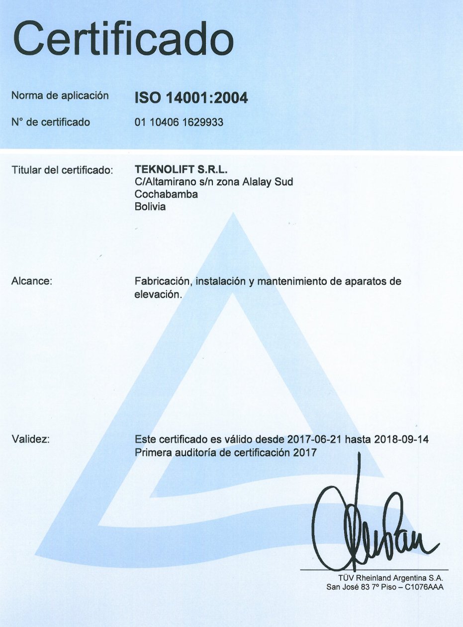 certificado iso 14001 es